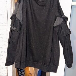 Isabel Maternity by Ingrid & Isabel Black Ruffle Blouse